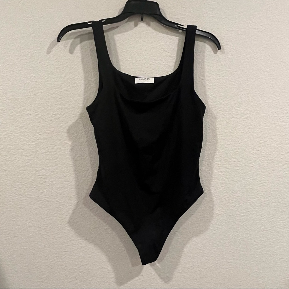 Babaton size large black square neck tank bodysuit size large